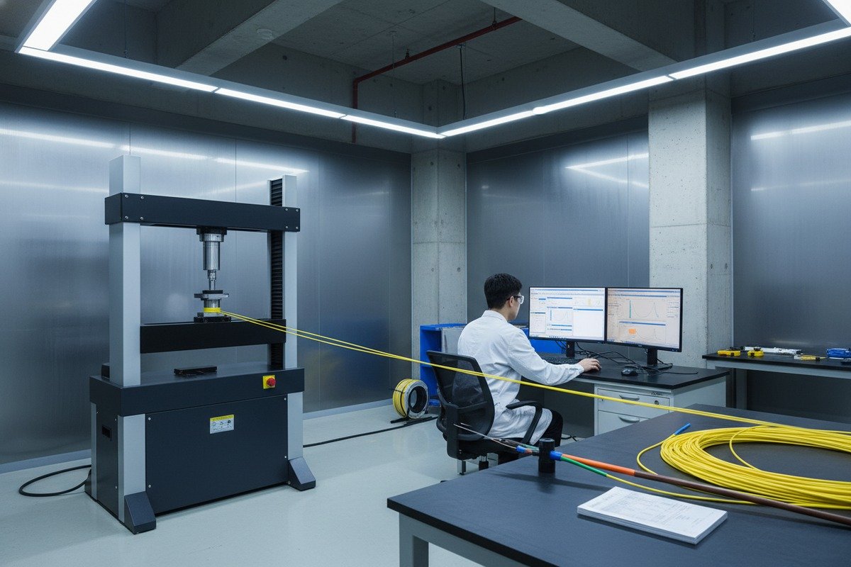Confirming aramid yarn quality and tensile strength for ADSS cable span performance (ID#3)