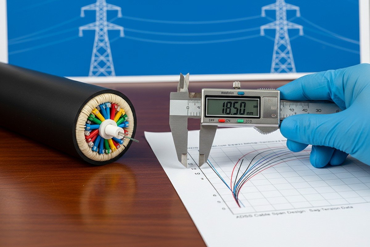 Custom ADSS cable sample request with specific span and tension requirements (ID#2)