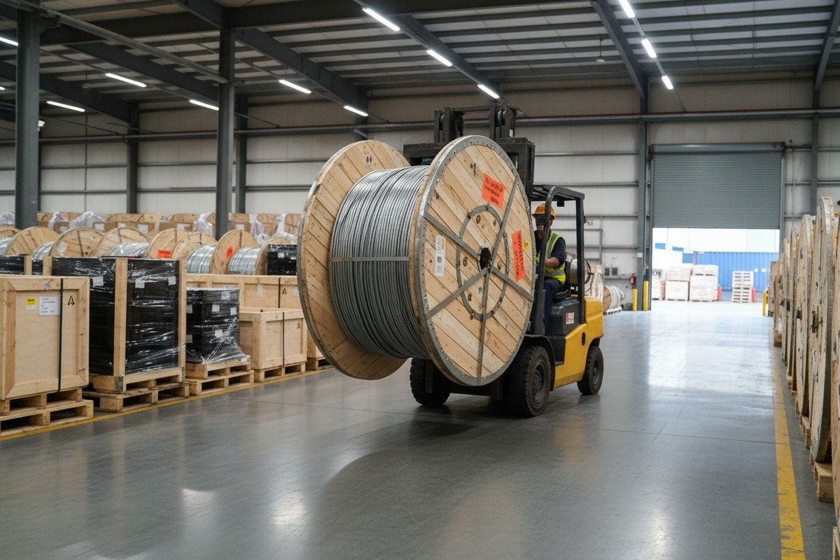 Protecting wooden reels from damage during sea freight with contract terms (ID#5)