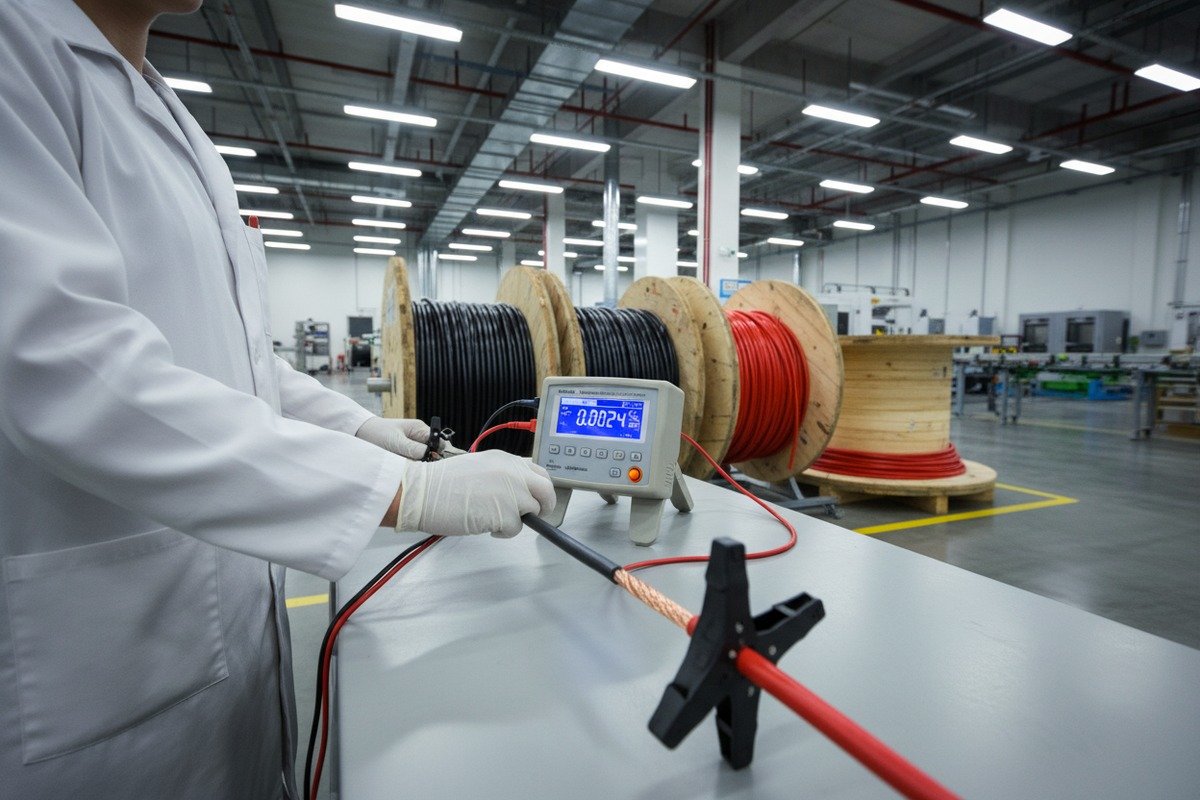 Confirming TUV EN50618 electrical resistance standards using IEC 60228 Class 5 test reports (ID#3)
