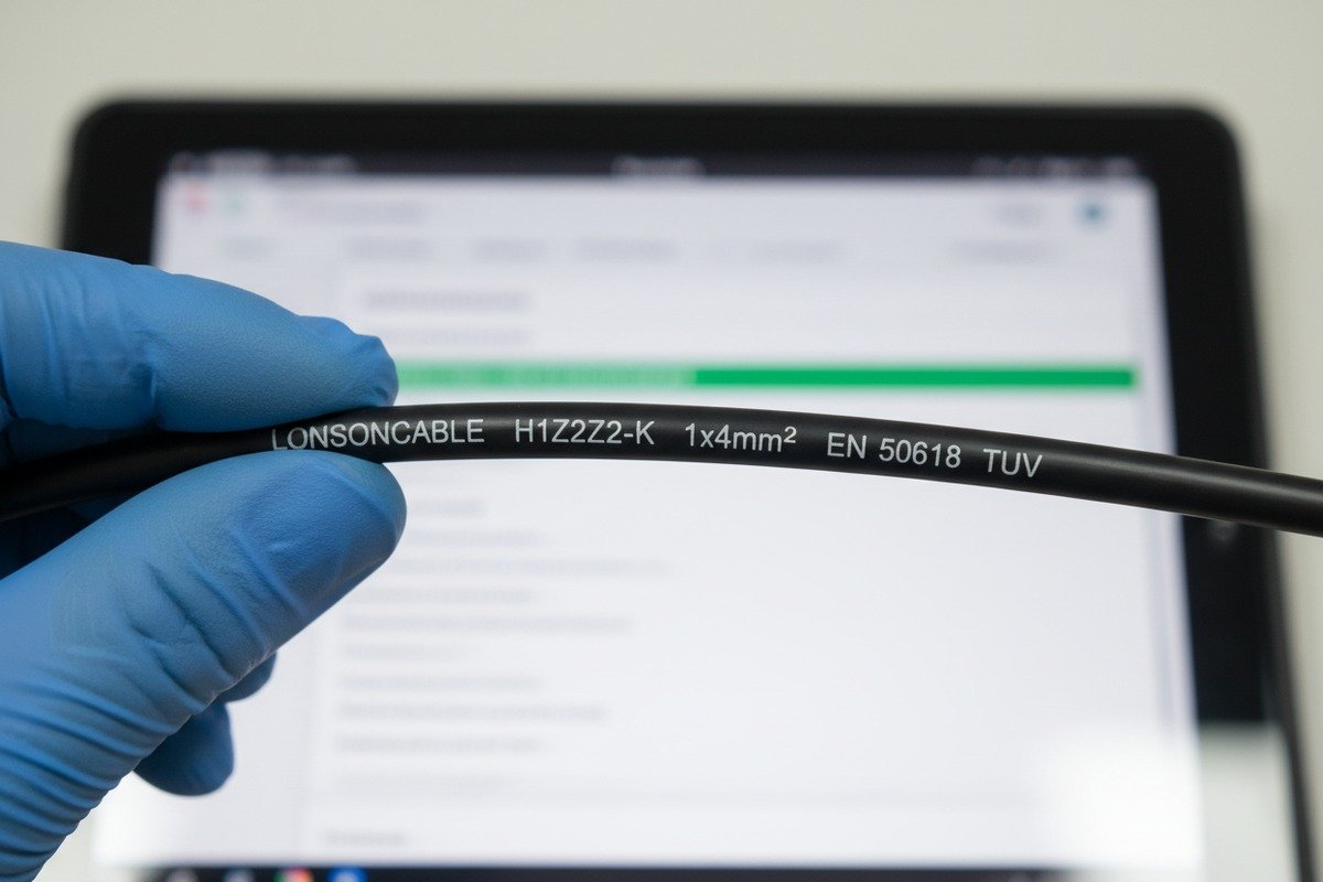 H1Z2Z2-K cables complying with TUV EN50618 standards for European solar projects (ID#2)