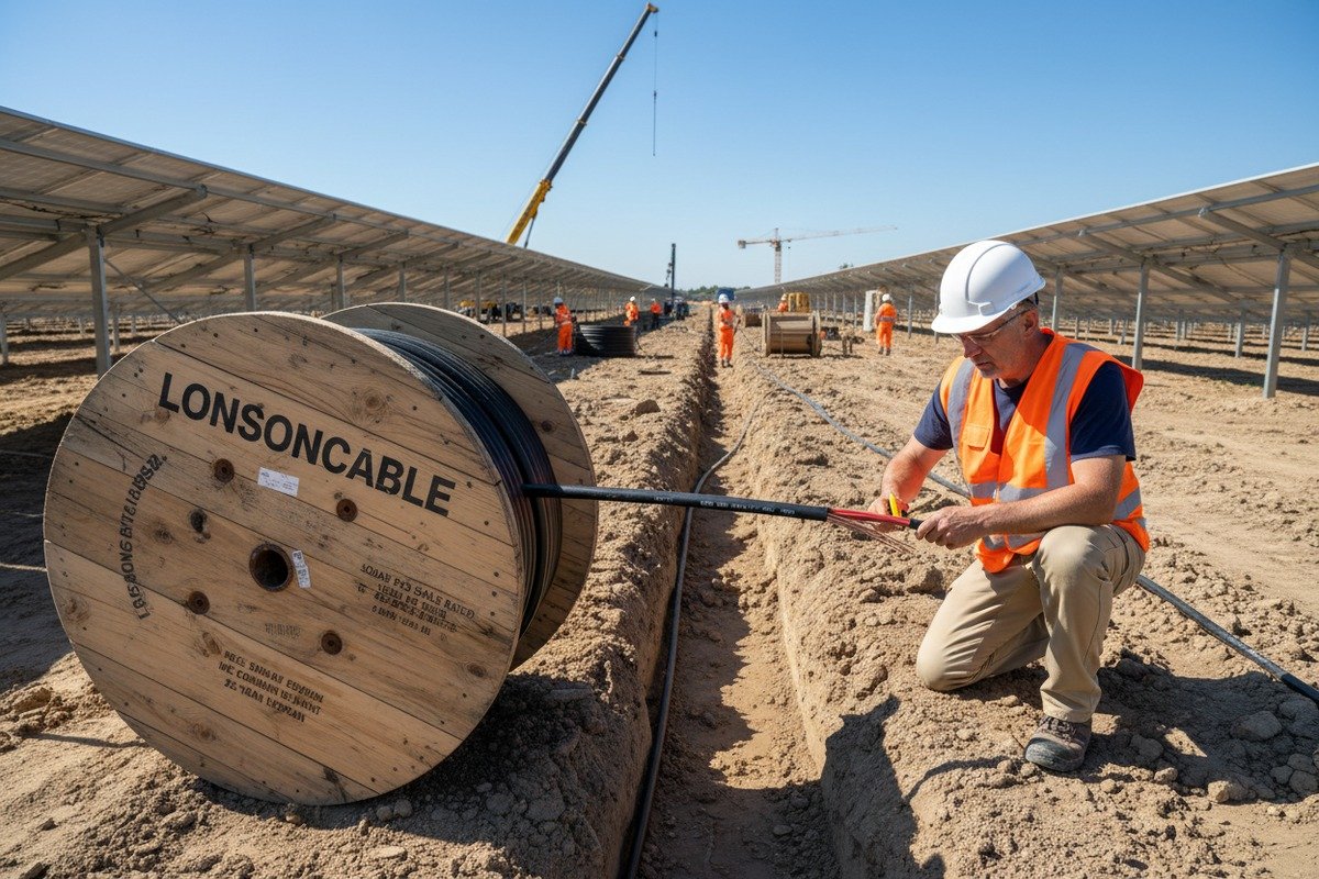 High-quality solar PV cable designed for outdoor direct burial applications (ID#1)