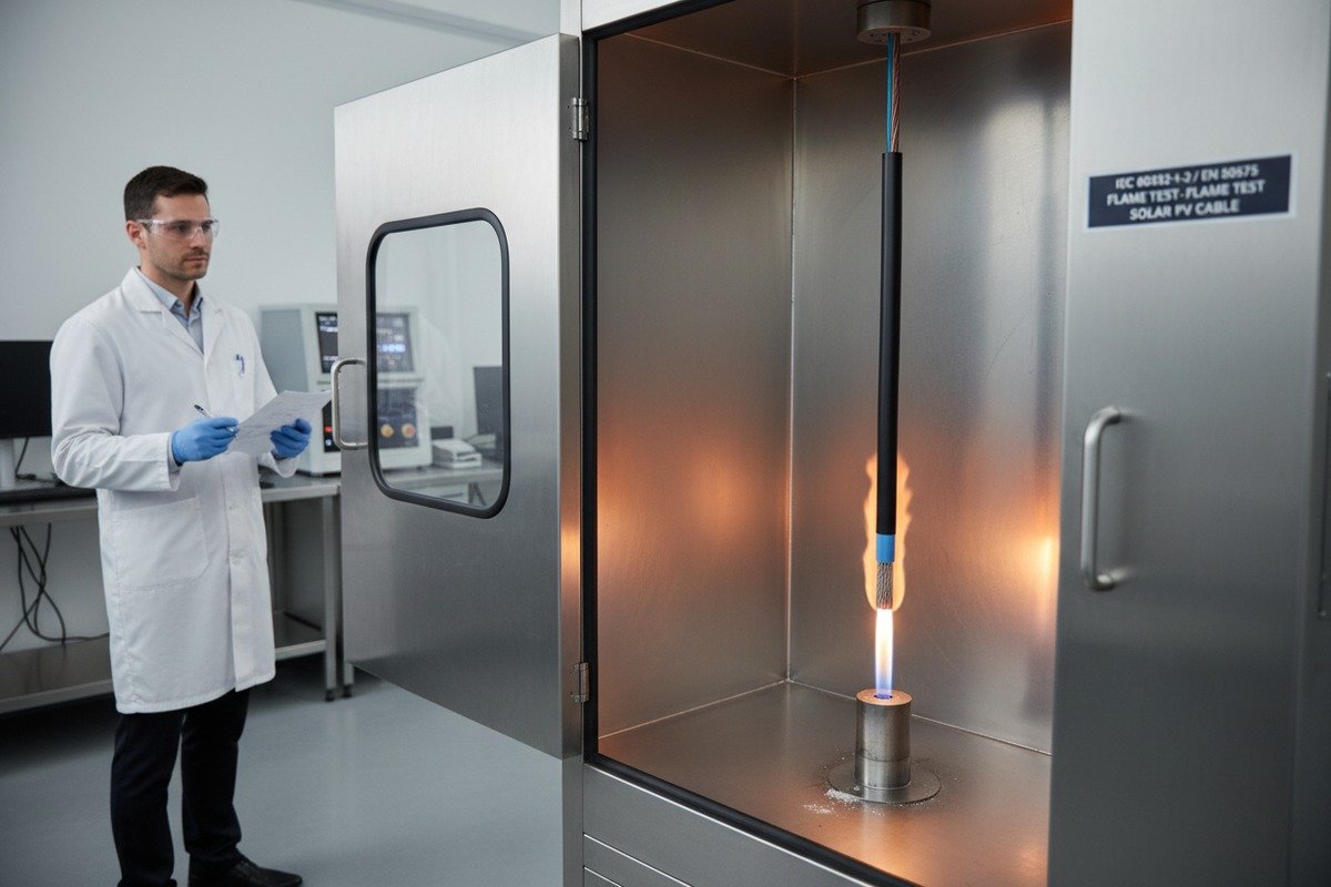 Ensuring XLPO insulation on H1Z2Z2-K cables meets European flame retardant and safety standards (ID#4)