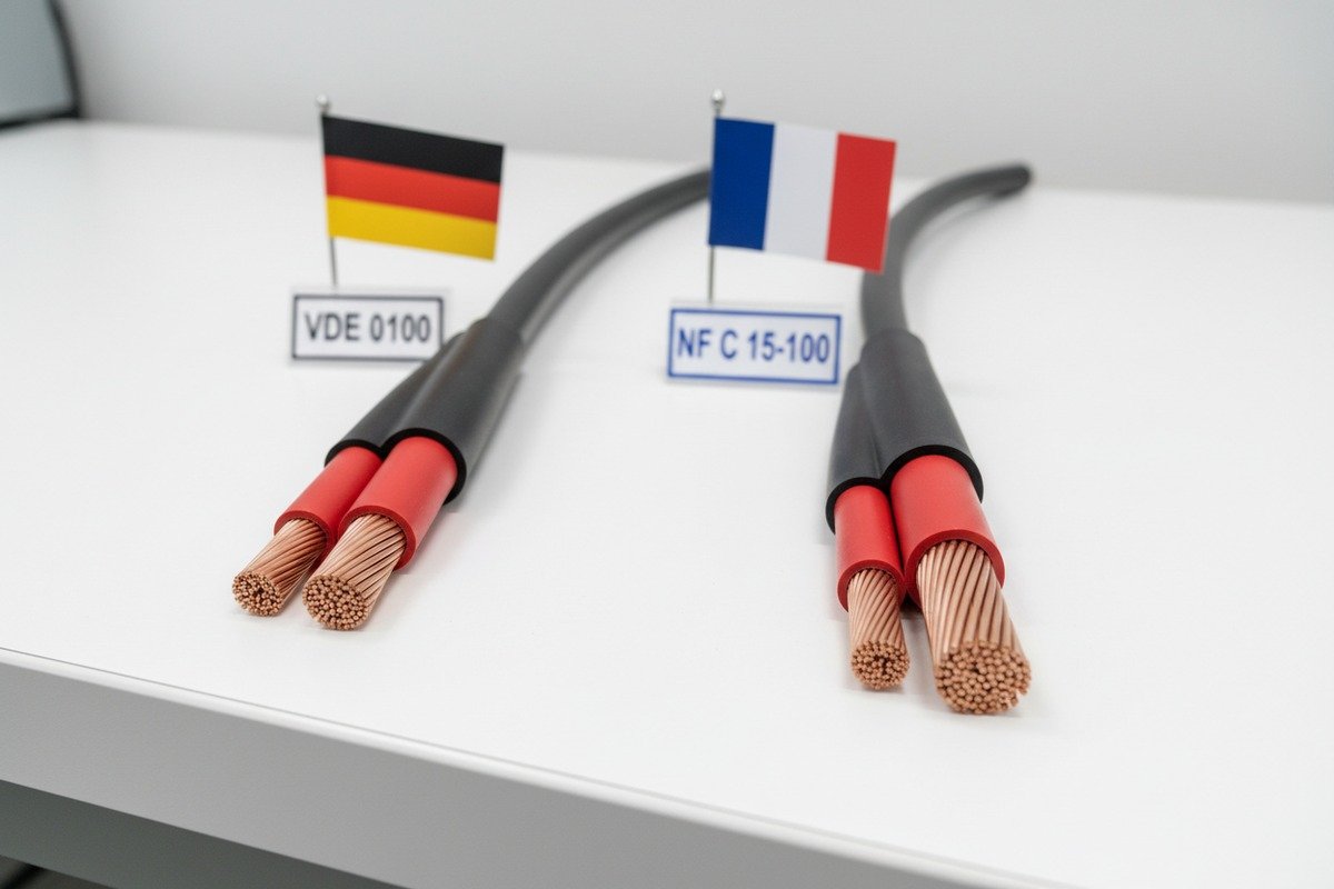 H1Z2Z2-K solar cables meeting German VDE and French NF C 15-100 standards (ID#2)