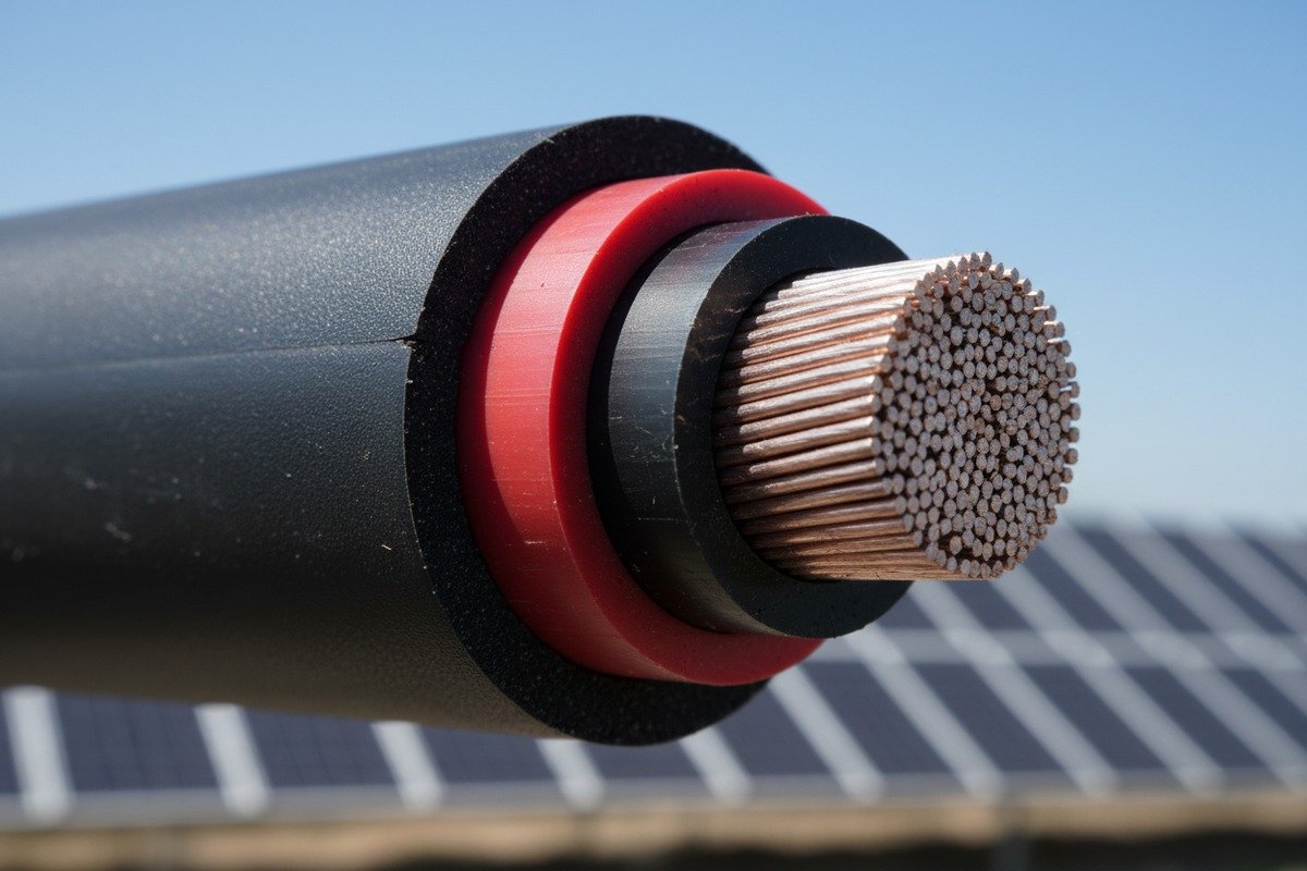 XLPO insulation material with UV stabilizers and carbon black for long-term sun exposure (ID#3)