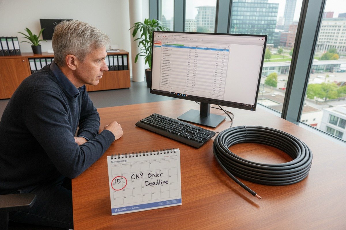 Scheduling solar PV cable procurement from China during Chinese New Year and holidays (ID#1)