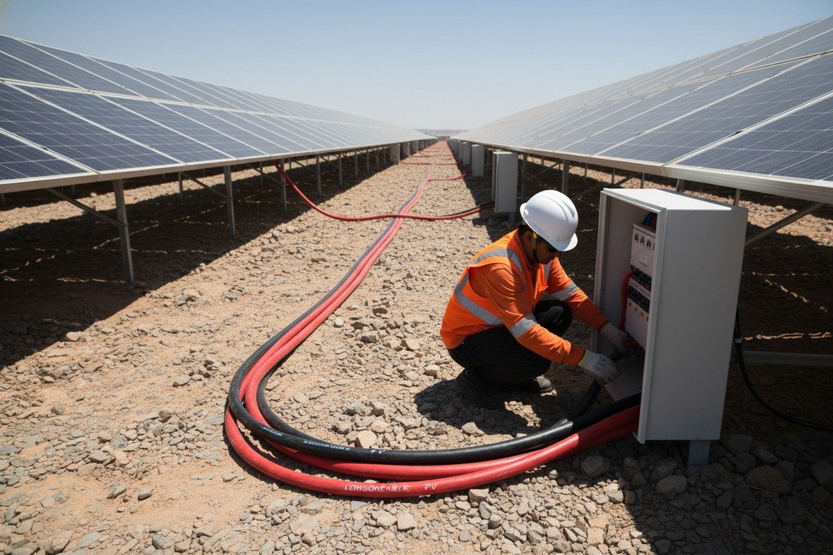 Calculating voltage drop for long-distance series string configurations in solar systems (ID#2)
