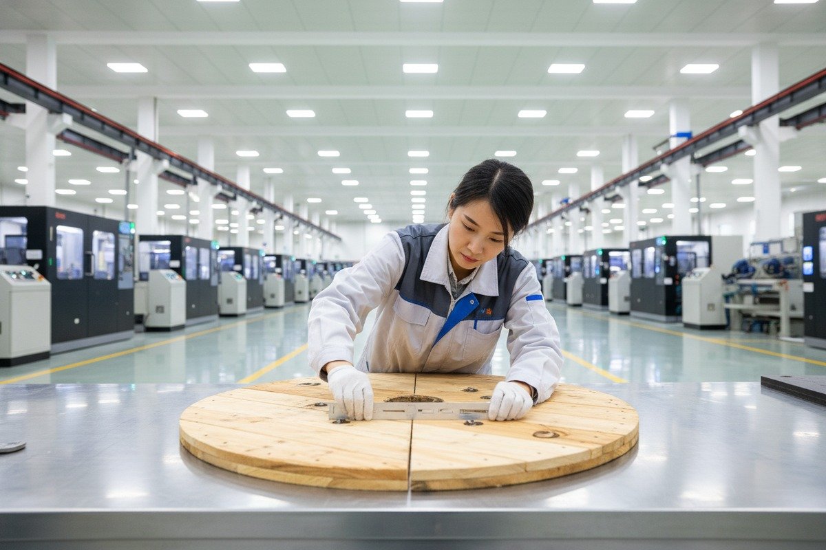 Verifying solar cable packaging quality through material certificates and pre-shipment inspections at the factory (ID#4)
