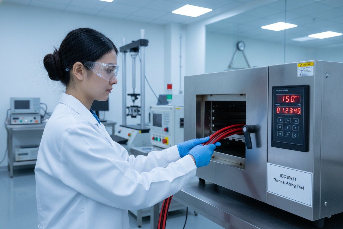XLPO insulation thermal aging test certificates for 120 degree Celsius endurance (ID#2)